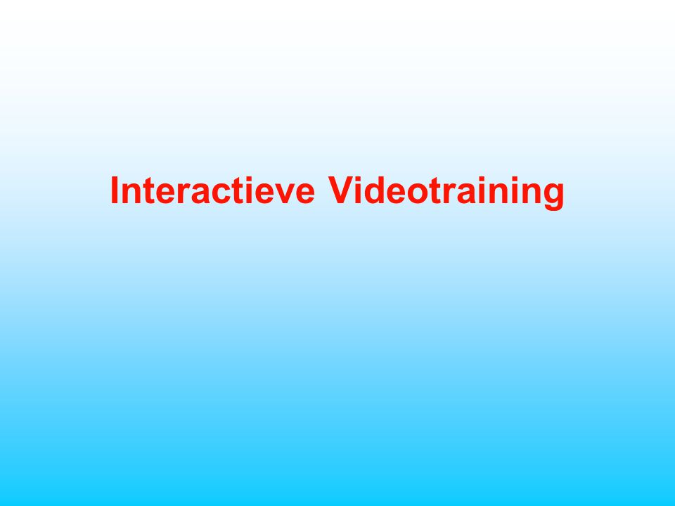 Interactieve Videotraining
