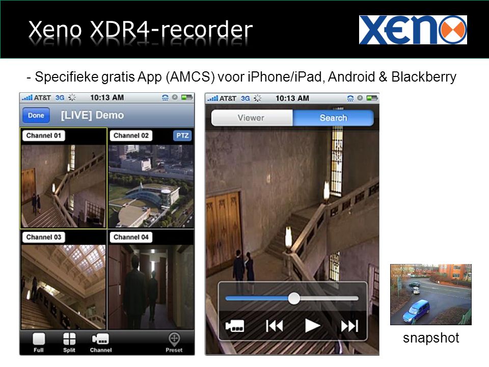 - Specifieke gratis App (AMCS) voor iPhone/iPad, Android & Blackberry snapshot