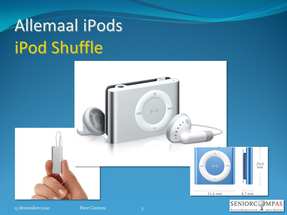 Allemaal iPods iPod Shuffle 13 december 20105Peer Custers