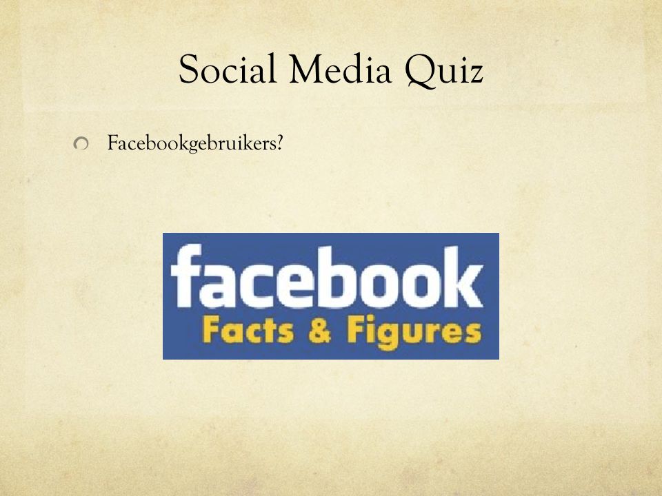 Social Media Quiz Facebookgebruikers