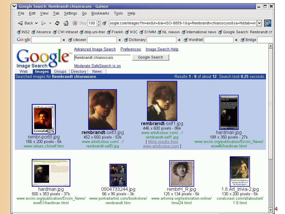 4 Presentation of Google results: image