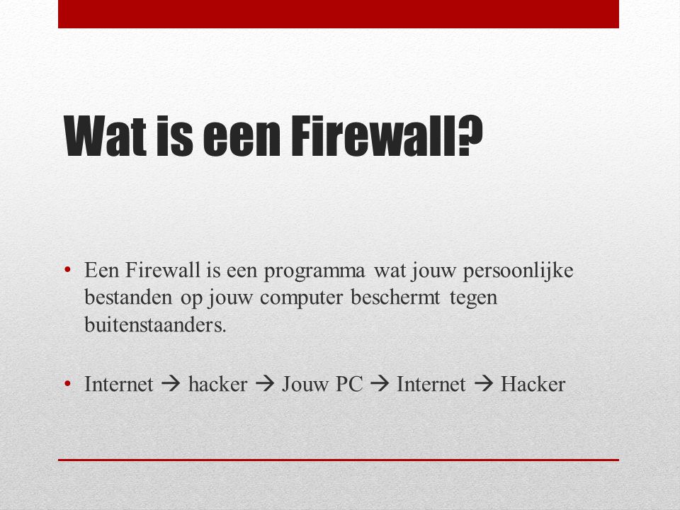 Wat is een Firewall.