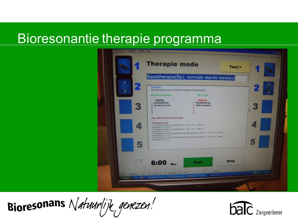 Bioresonantie therapie programma