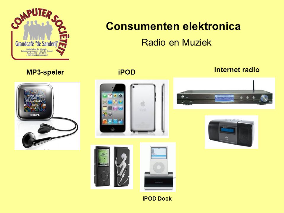 Consumenten elektronica Radio en Muziek MP3-speleriPOD iPOD Dock Internet radio