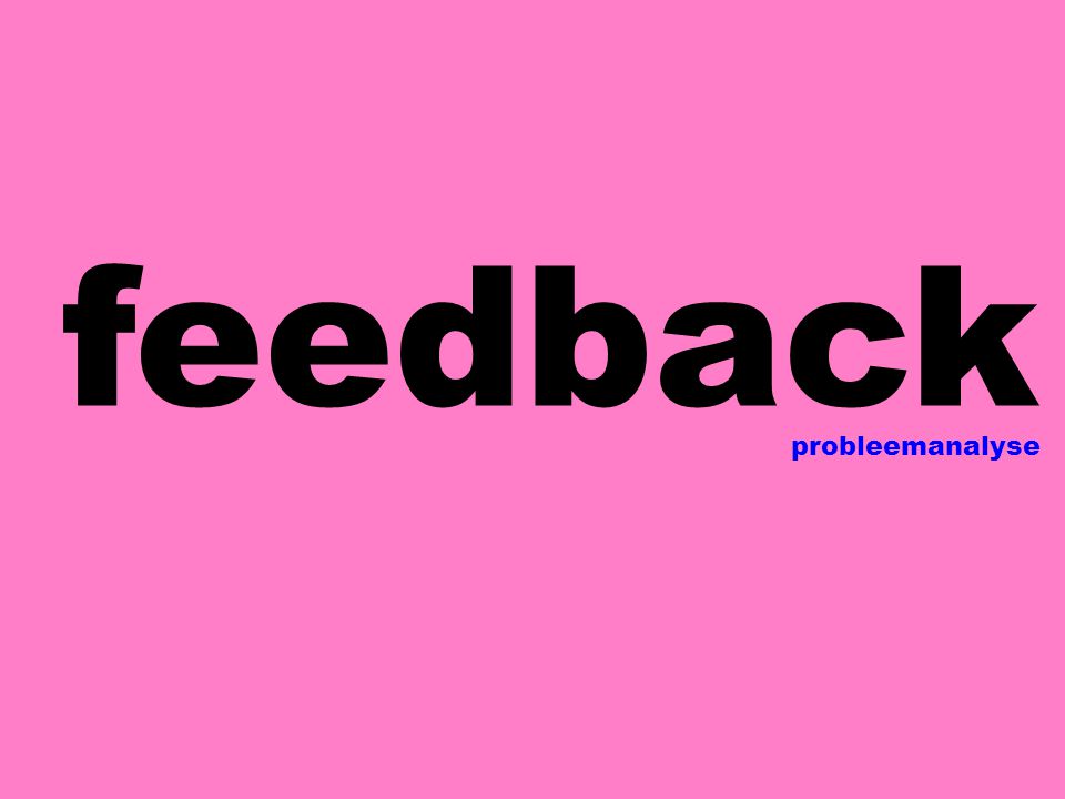 feedback probleemanalyse