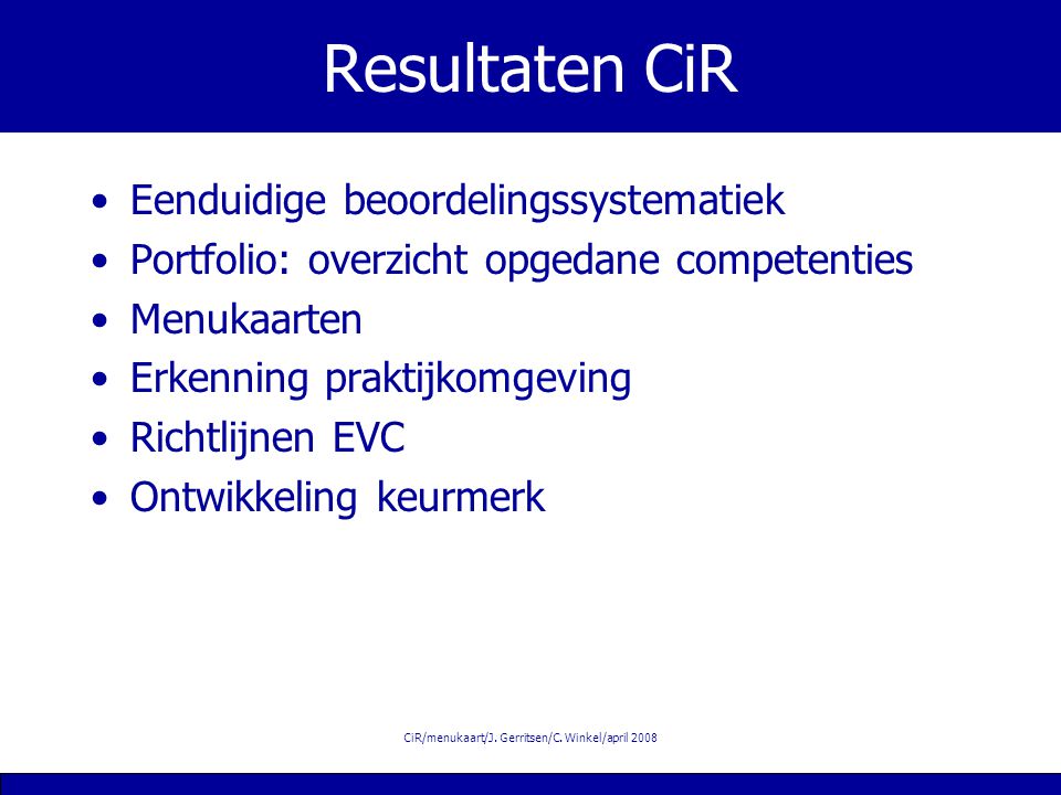 CiR/menukaart/J. Gerritsen/C.