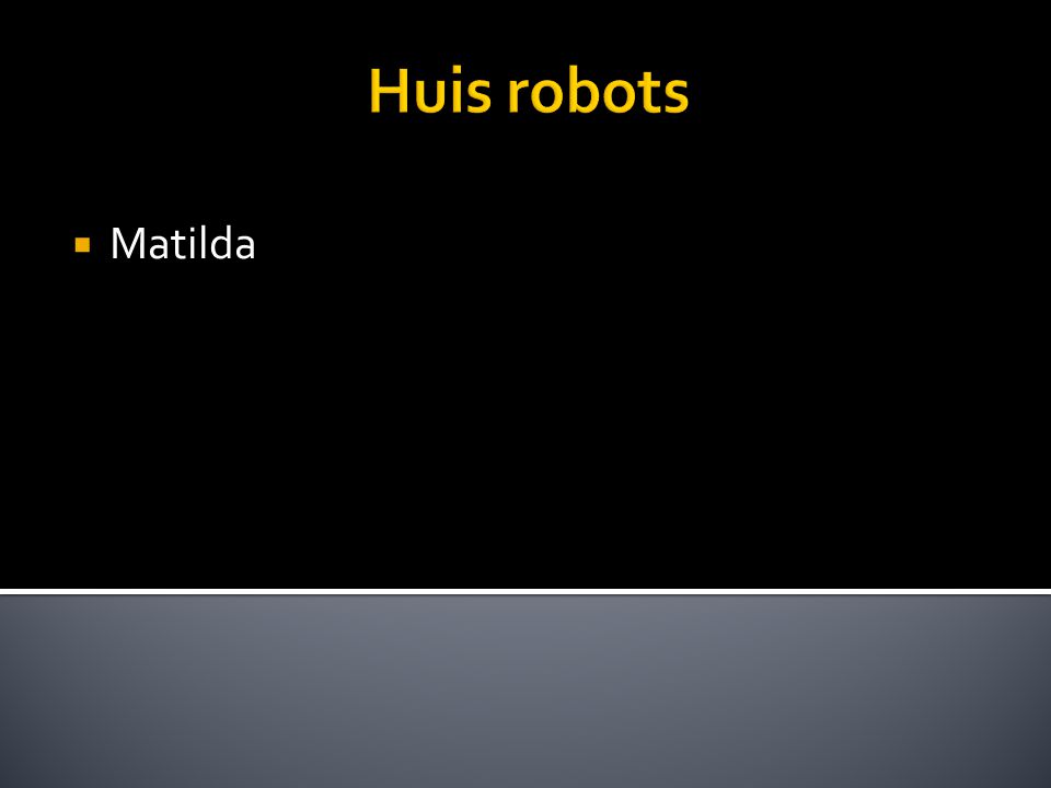 Huis robots  Matilda