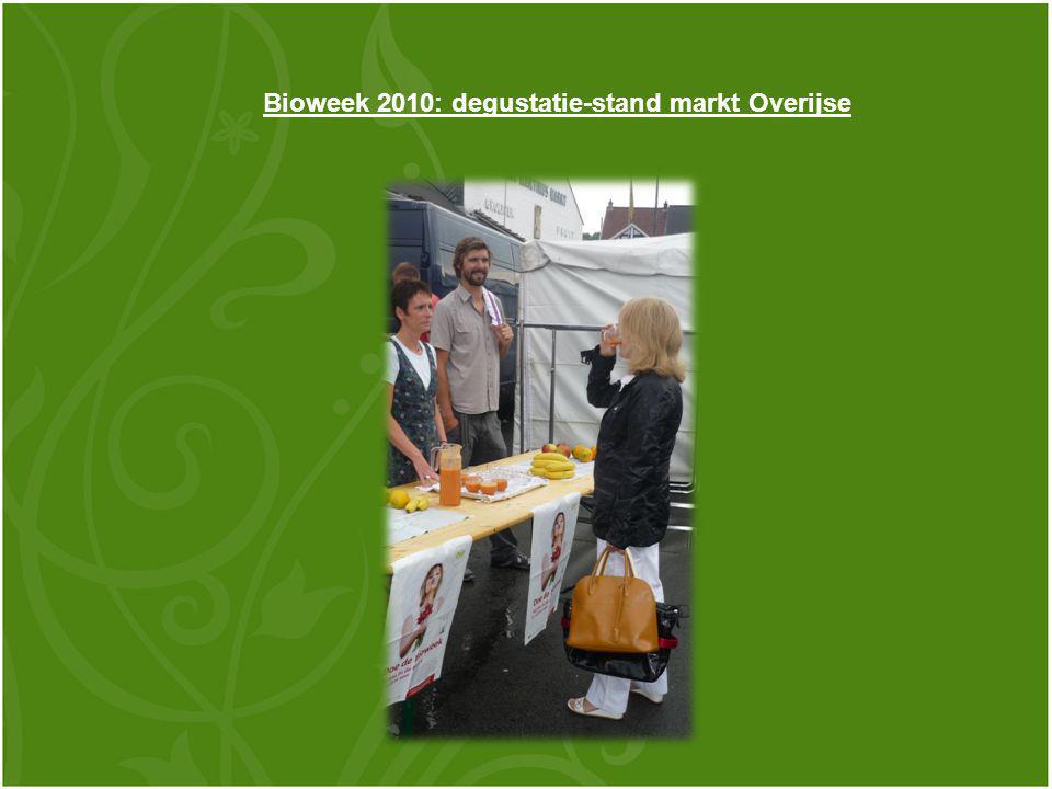 Bioweek 2010: degustatie-stand markt Overijse
