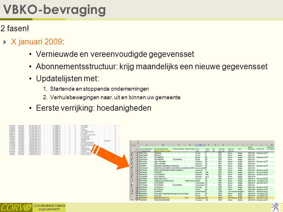Coördinatiecel Vlaams e-government VBKO-bevraging 2 fasen.