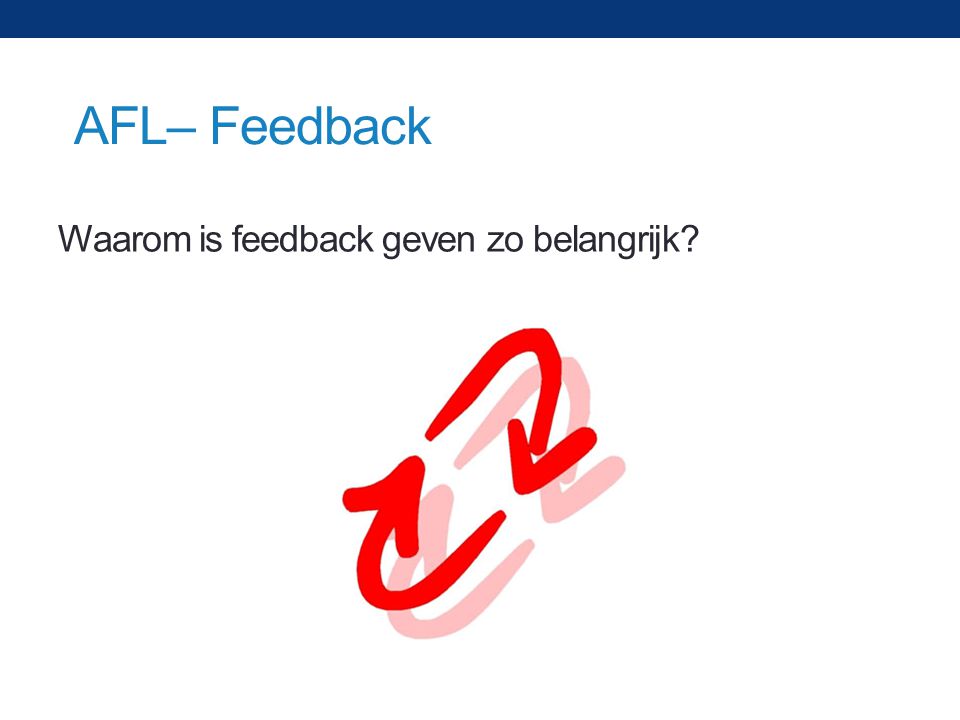 Waarom is feedback geven zo belangrijk AFL– Feedback