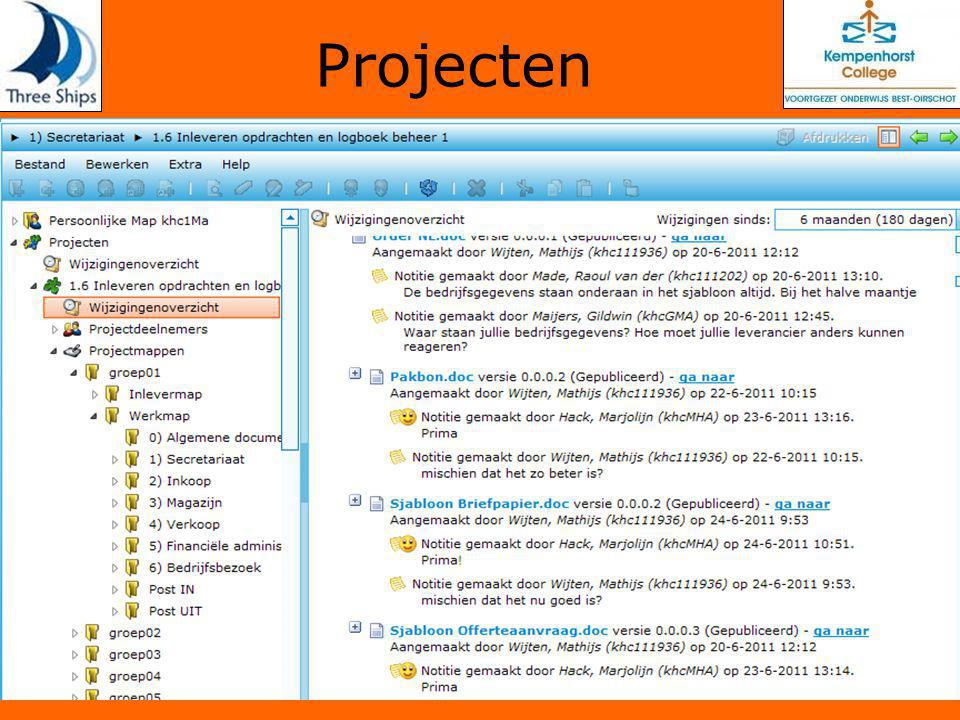 Projecten Project onderwijs Casus, Informatie, Samenwerking, Dossiervorming, Logboek