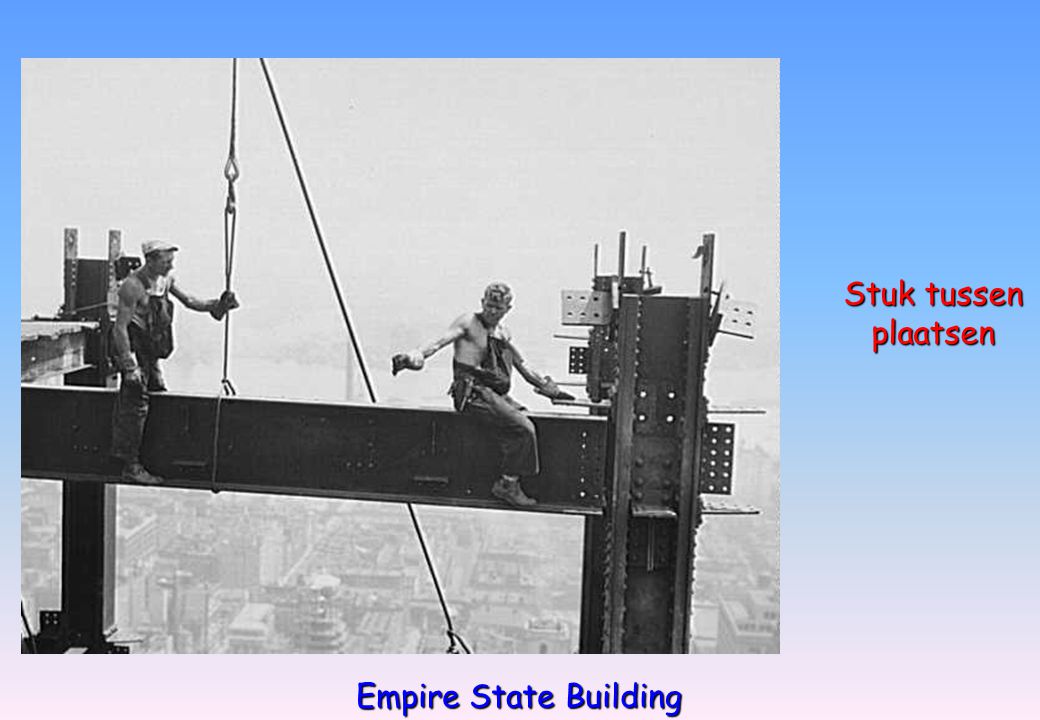Stuk tussen plaatsen plaatsen Empire State Building