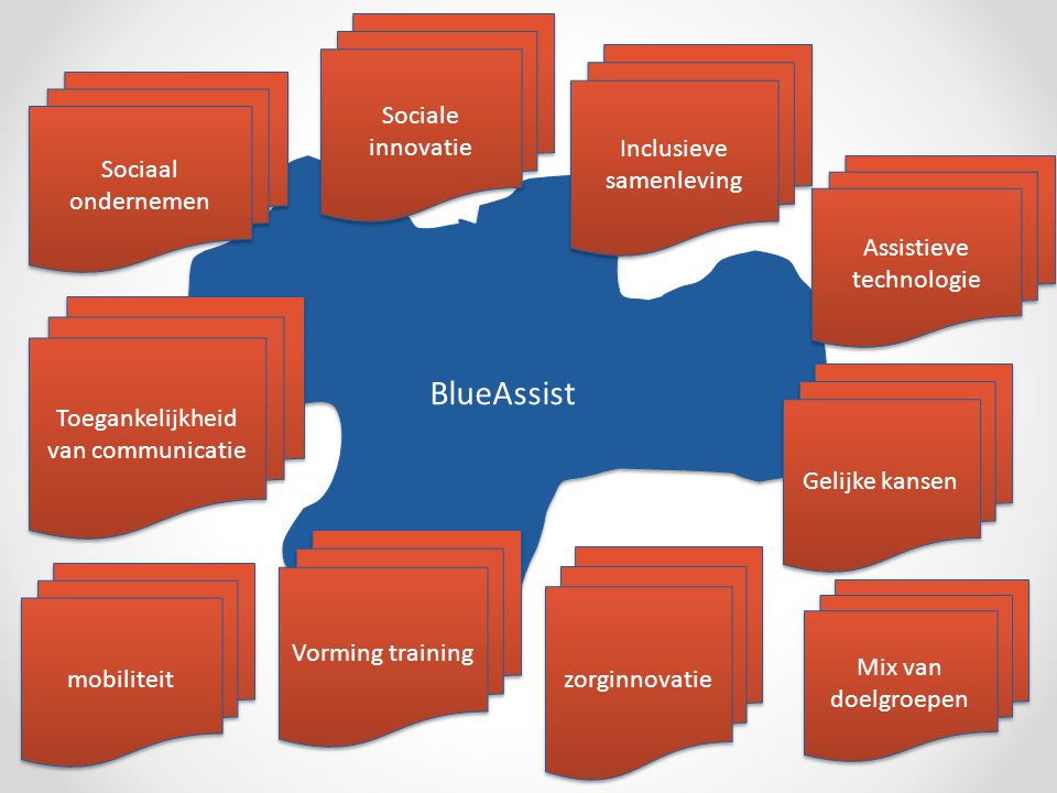 BlueAssist Sociaal ondernemen Sociale innovatie Inclusieve samenleving Toegankelijkheid van communicatie mobiliteit Assistieve technologie zorginnovatie Mix van doelgroepen Vorming training Gelijke kansen