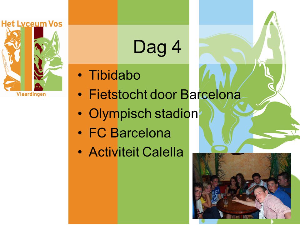 Dag 4 Tibidabo Fietstocht door Barcelona Olympisch stadion FC Barcelona Activiteit Calella
