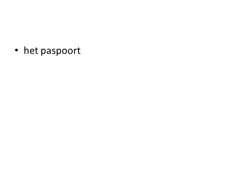 het paspoort