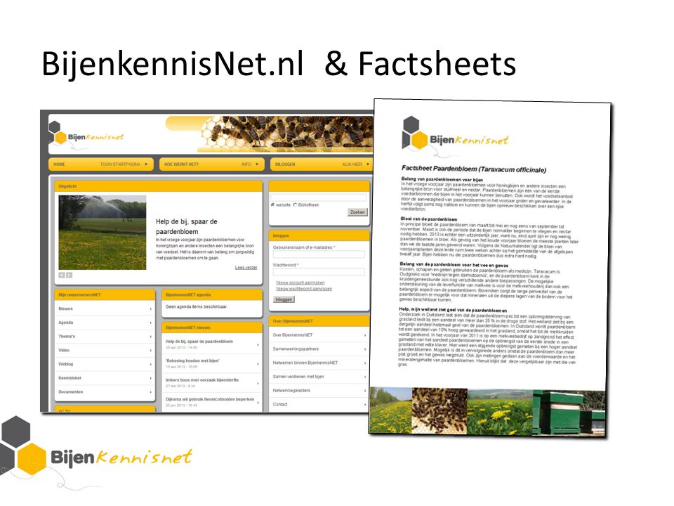 BijenkennisNet.nl & Factsheets