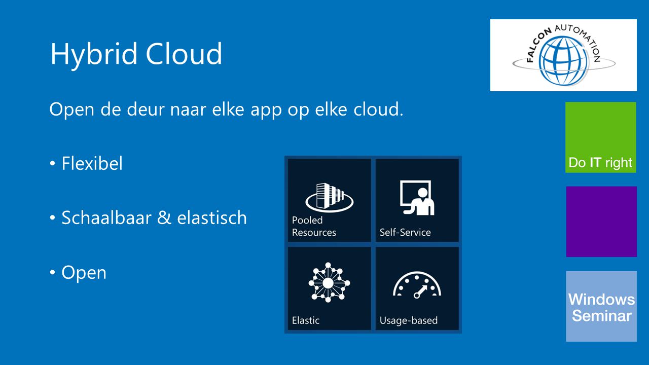 Hybrid Cloud Open de deur naar elke app op elke cloud. Flexibel Schaalbaar & elastisch Open