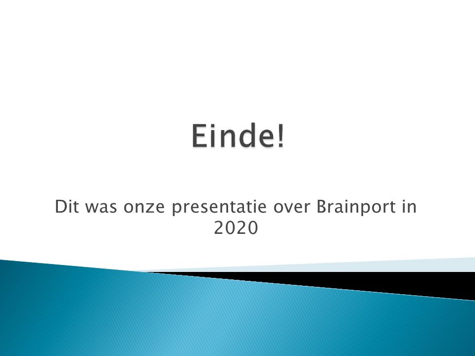 Dit was onze presentatie over Brainport in 2020