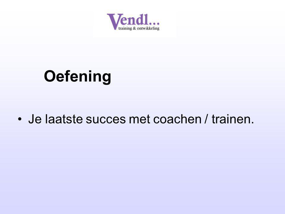 Oefening Je laatste succes met coachen / trainen.