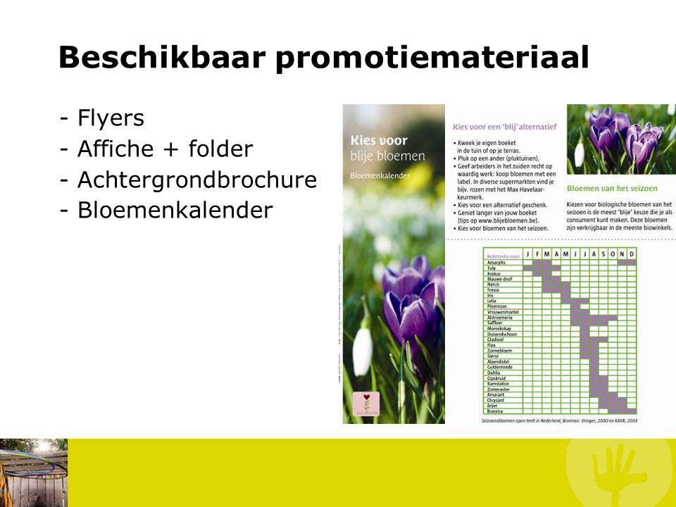 - Flyers - Affiche + folder - Achtergrondbrochure - Bloemenkalender Wat kan jij doen.