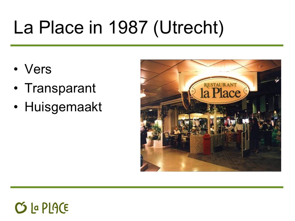 La Place in 1987 (Utrecht) Vers Transparant Huisgemaakt