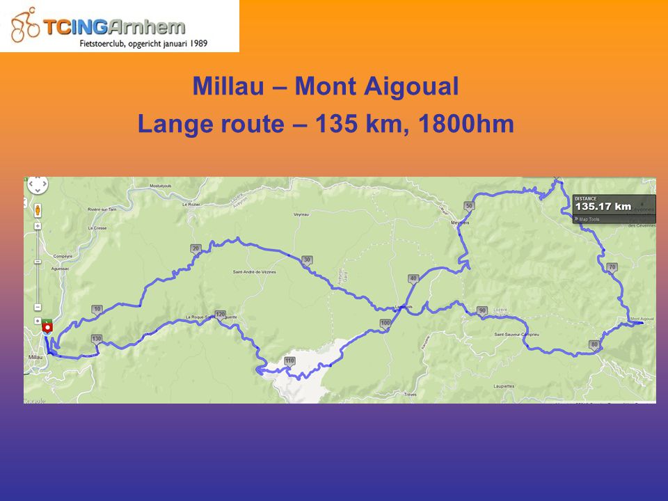 Millau – Mont Aigoual Lange route – 135 km, 1800hm