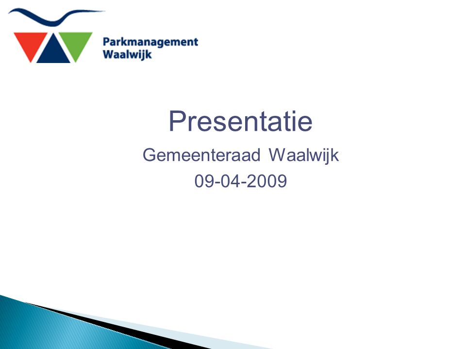 Presentatie Gemeenteraad Waalwijk