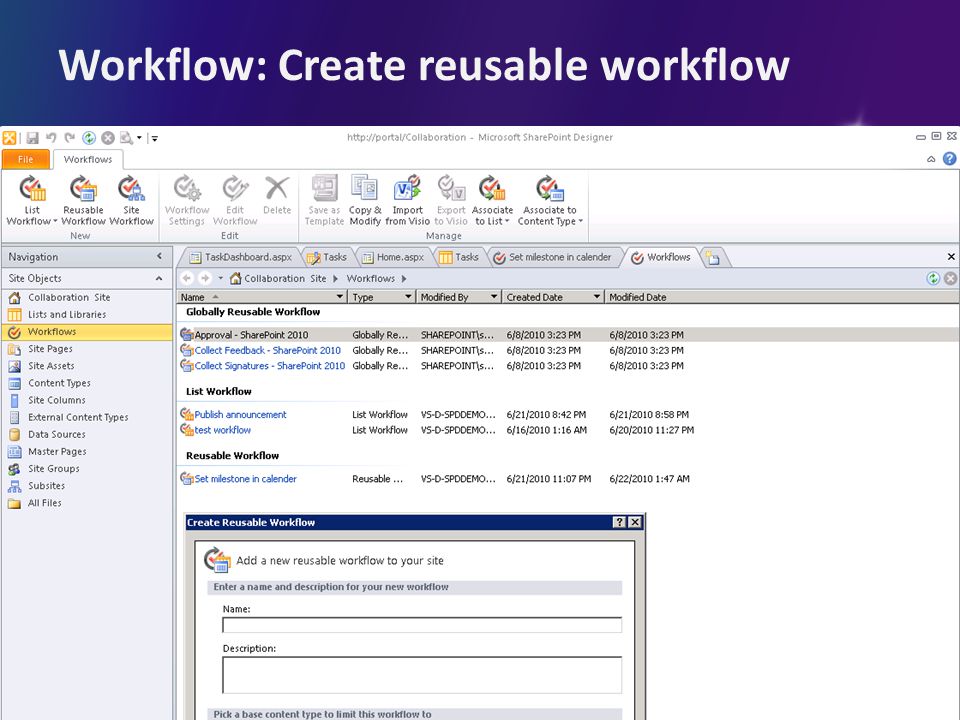 Workflow: Create reusable workflow