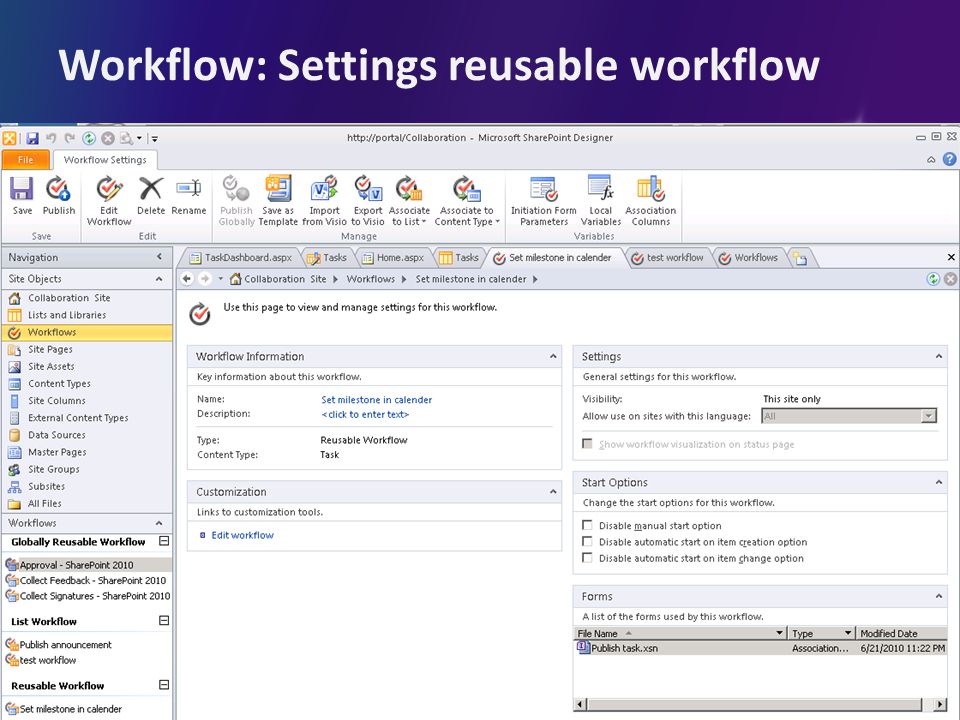 Workflow: Settings reusable workflow