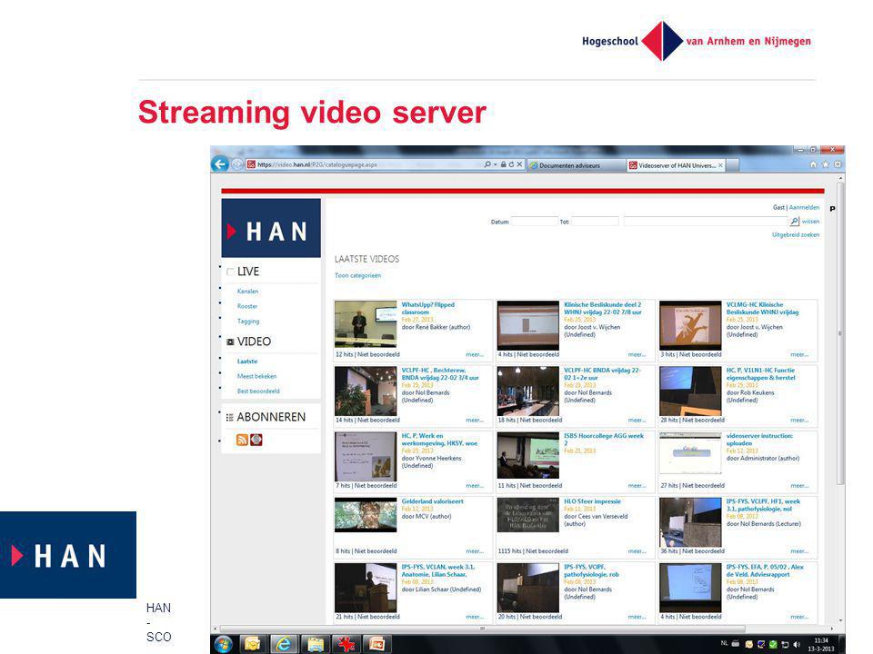 Streaming video server HAN - SCO