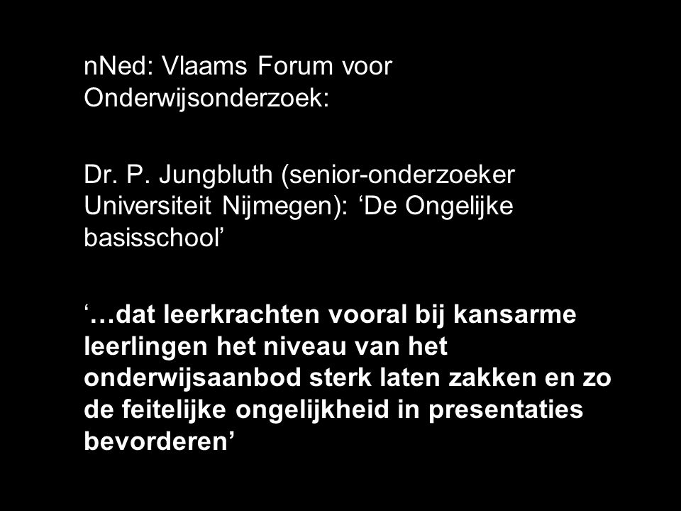 nNed: Vlaams Forum voor Onderwijsonderzoek: Dr. P.