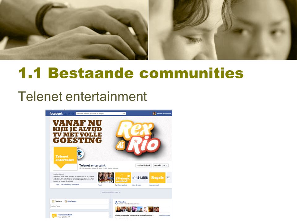 1.1 Bestaande communities Telenet entertainment