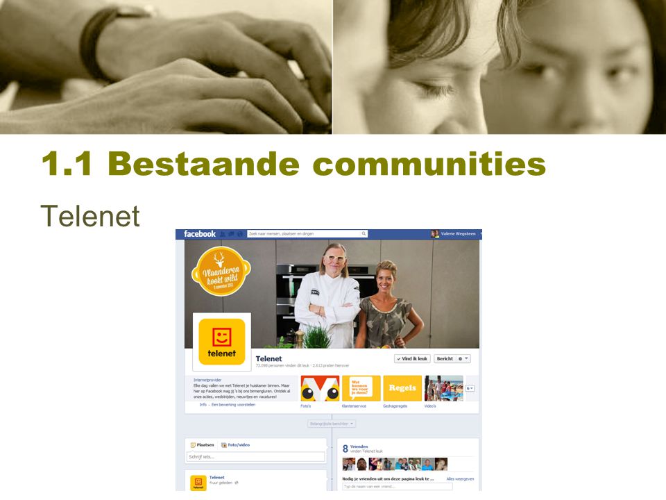 1.1 Bestaande communities Telenet
