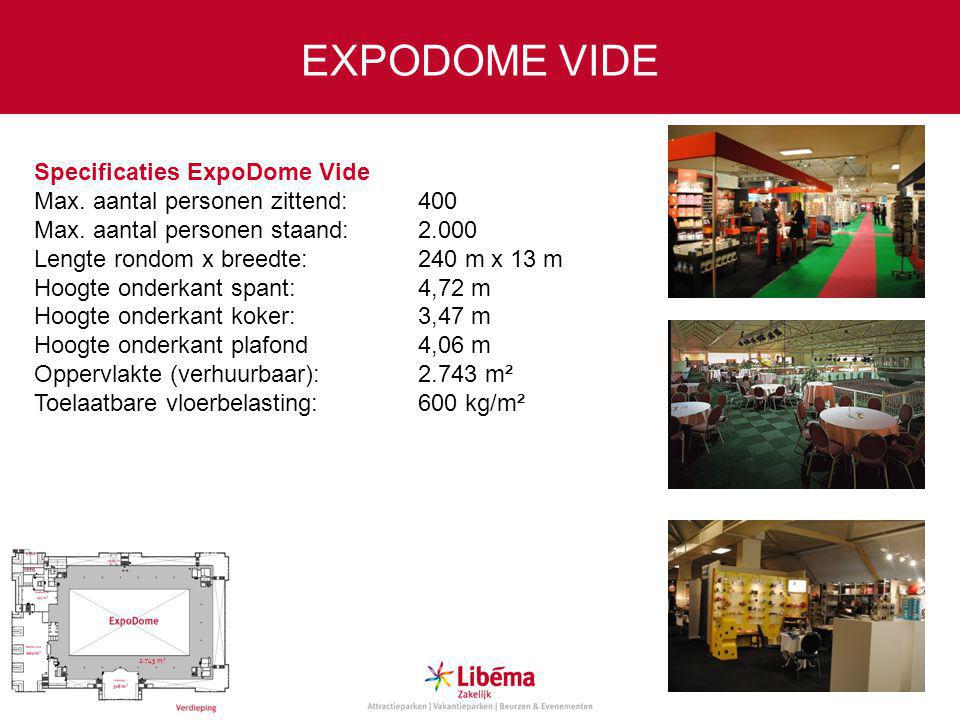 Specificaties ExpoDome Vide Max. aantal personen zittend:400 Max.