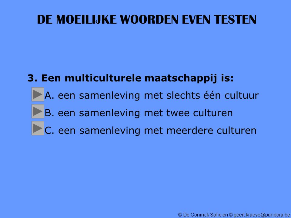 © De Coninck Sofie en © DE MOEILIJKE WOORDEN EVEN TESTEN 3.