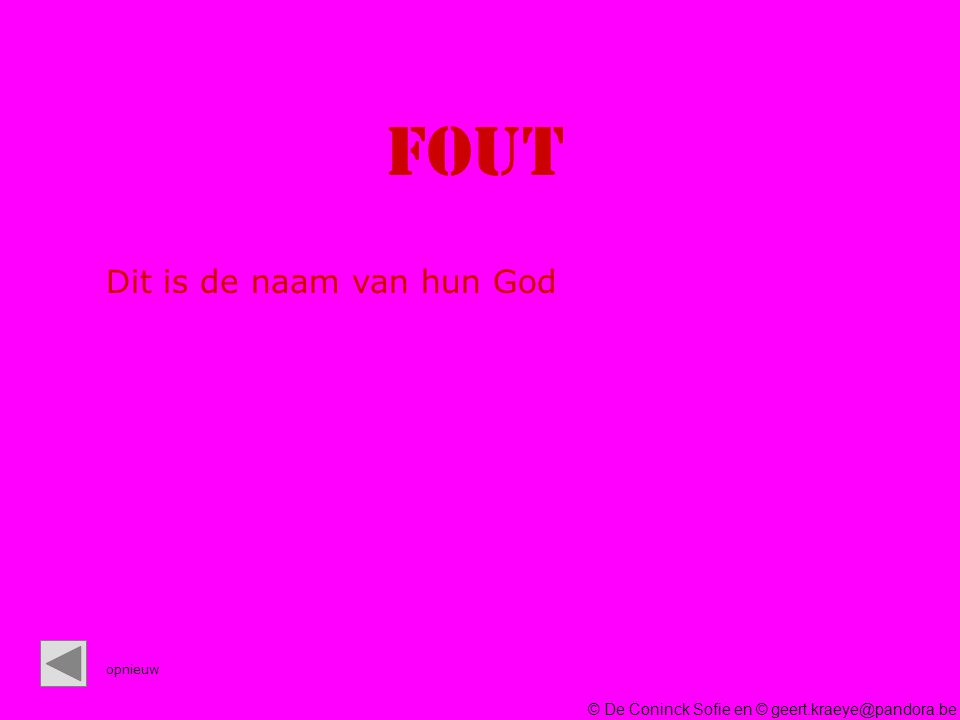 © De Coninck Sofie en © FOUT Dit is de naam van hun God opnieuw