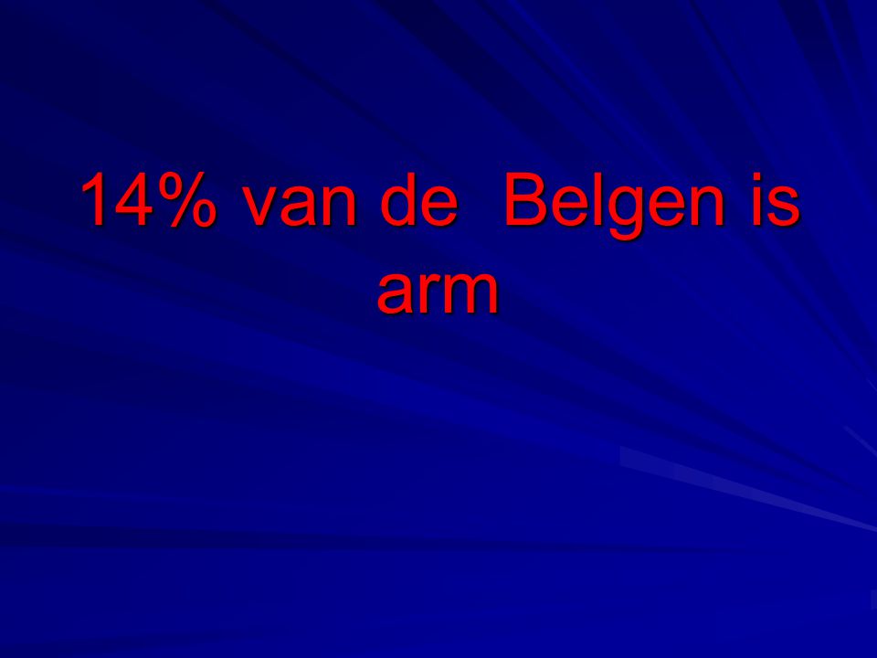 14% van de Belgen is arm