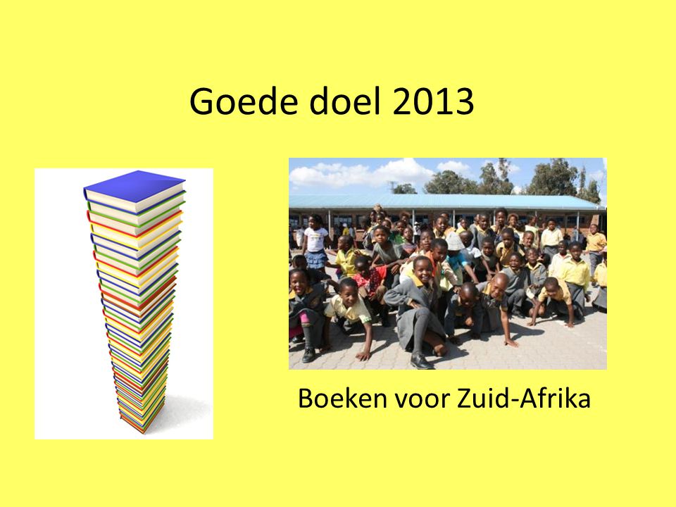 Goede doel 2013 Boeken voor Zuid-Afrika