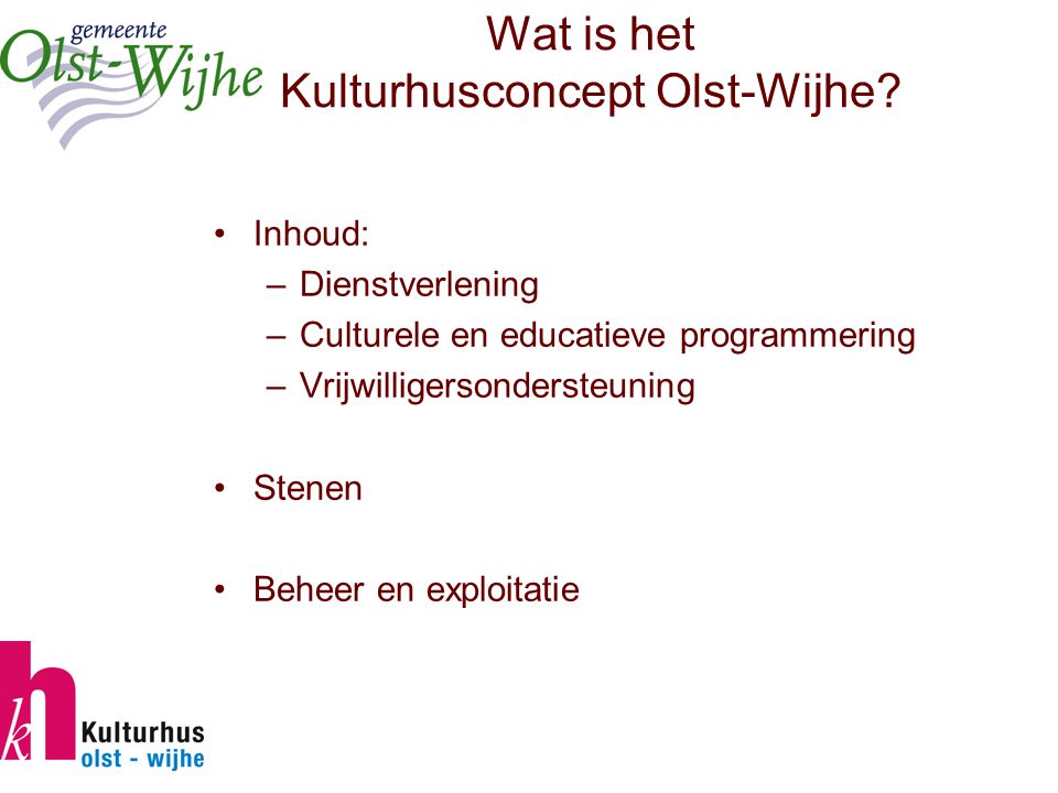 Wat is het Kulturhusconcept Olst-Wijhe.