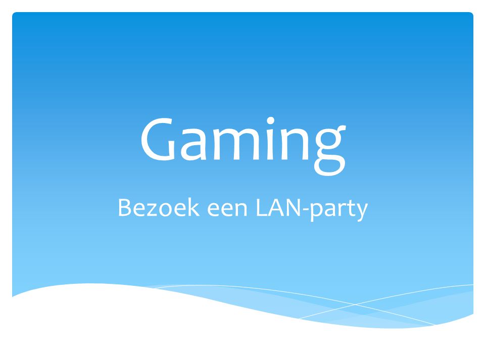 Gaming Bezoek een LAN-party