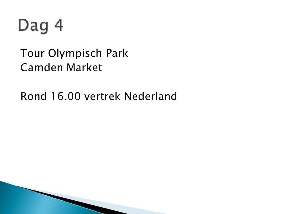 Tour Olympisch Park Camden Market Rond vertrek Nederland