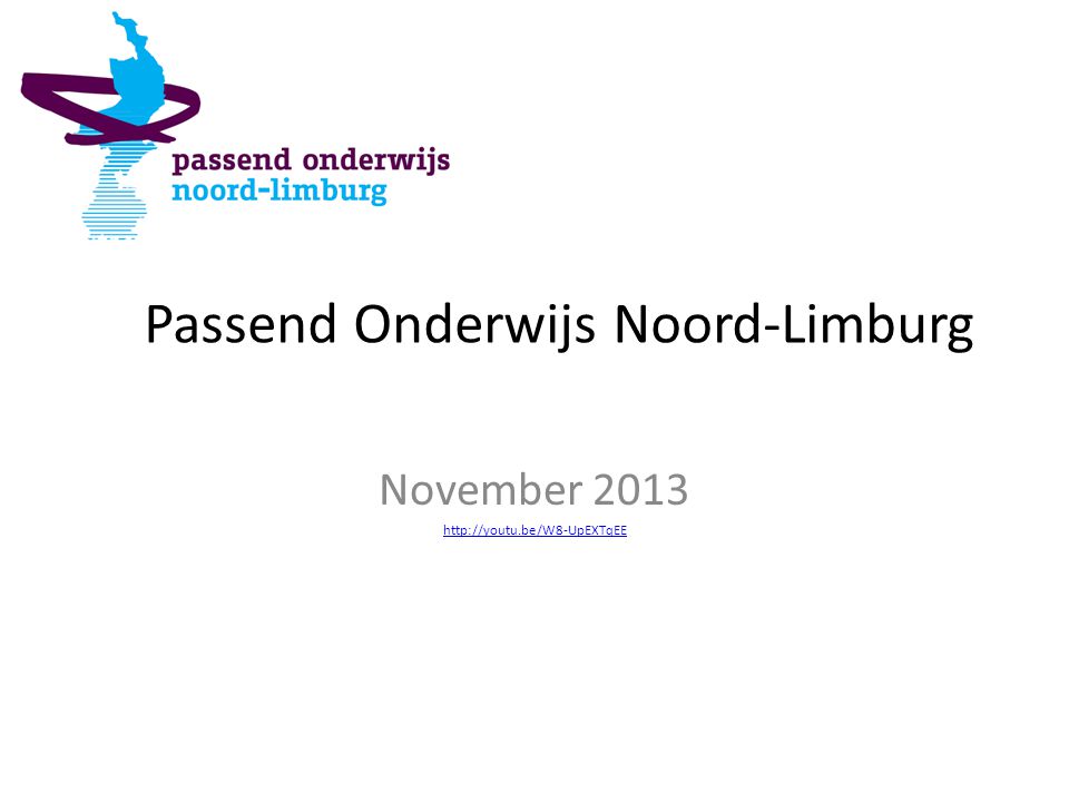 Passend Onderwijs Noord-Limburg November