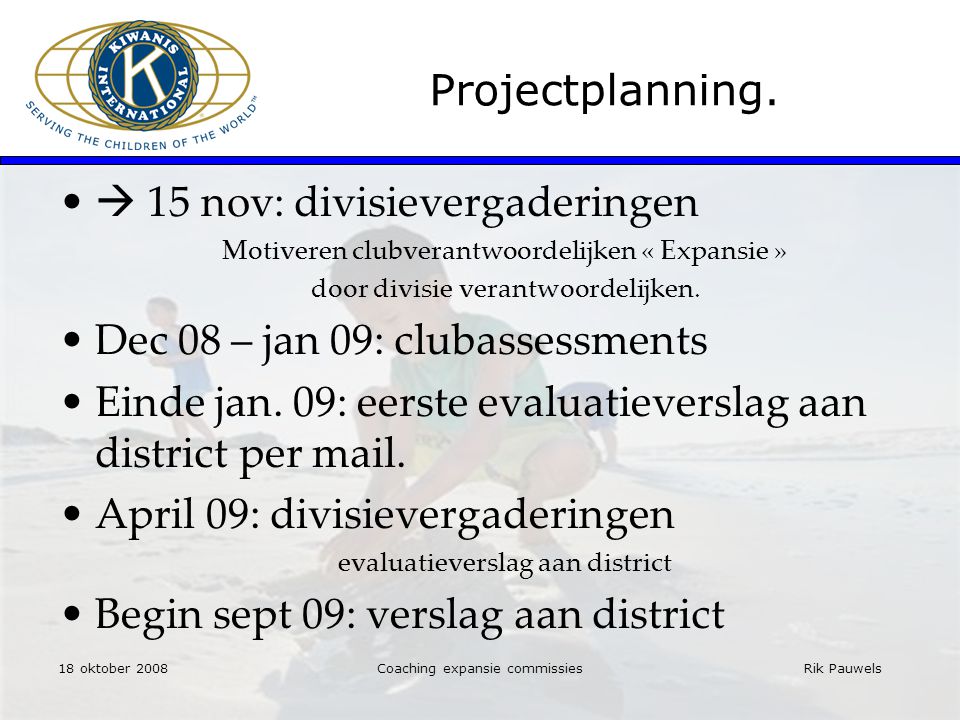 Rik Pauwels Projectplanning.