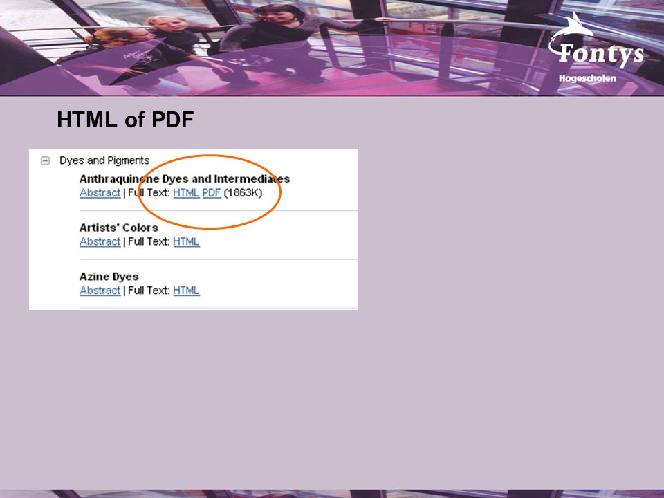 HTML of PDF