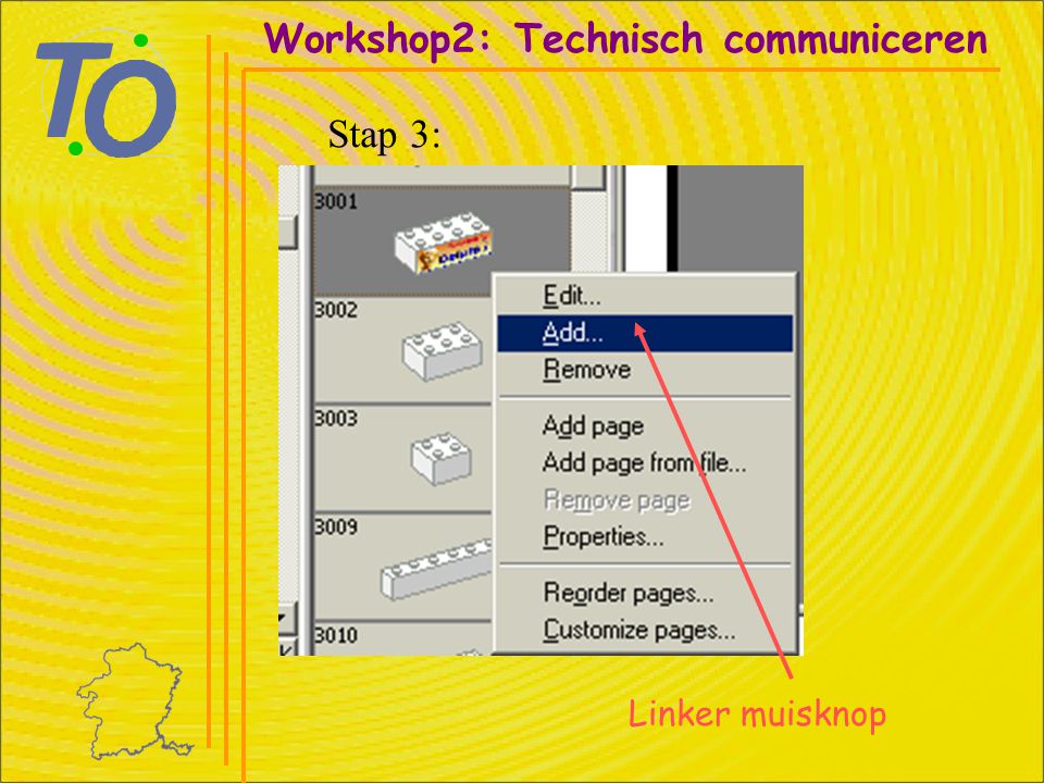 Linker muisknop Workshop2: Technisch communiceren Stap 3:
