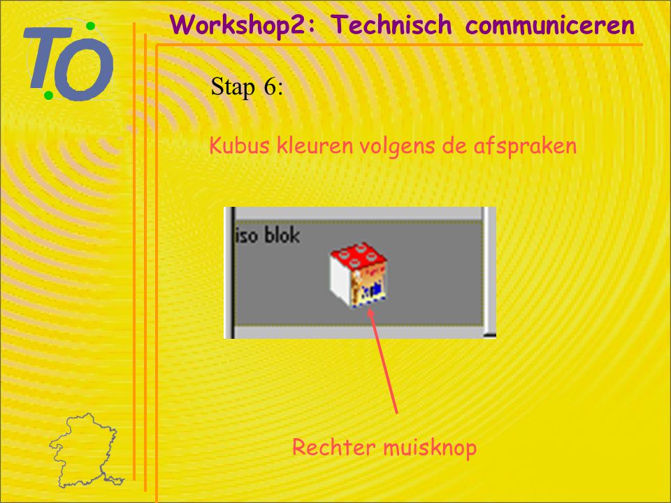 Workshop2: Technisch communiceren Stap 6: Rechter muisknop Kubus kleuren volgens de afspraken