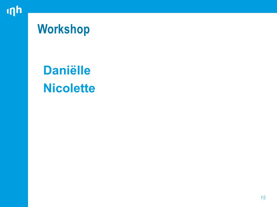 Daniëlle Nicolette Workshop 15
