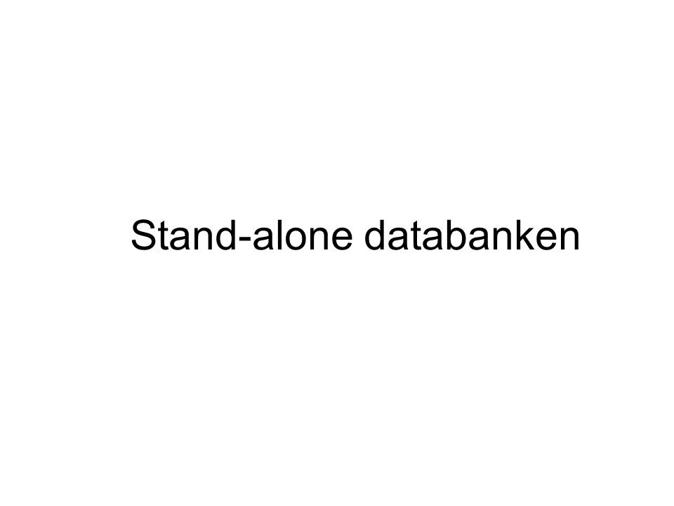 Stand-alone databanken