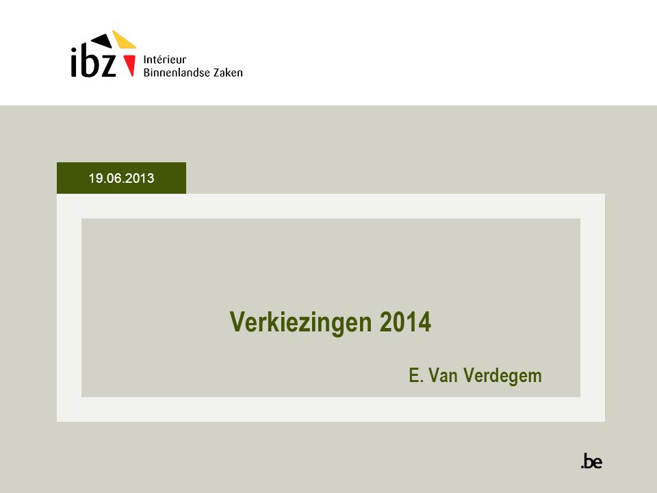 Verkiezingen 2014 E. Van Verdegem