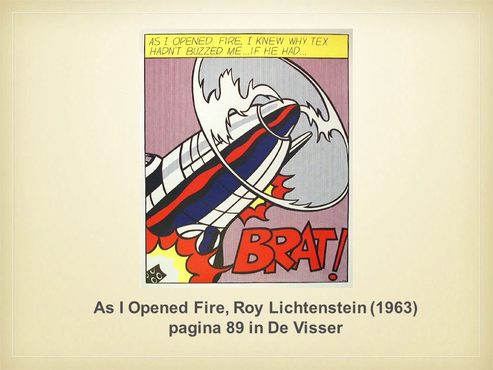 As I Opened Fire, Roy Lichtenstein (1963) pagina 89 in De Visser